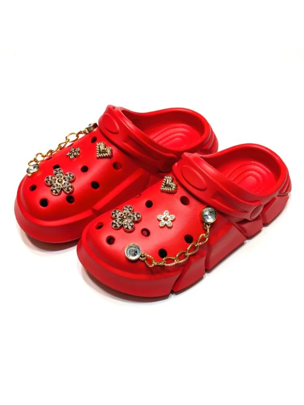 GIRL'S RED CLOGS - Accessories Included, Little & Big Kids' (C11-J4)
